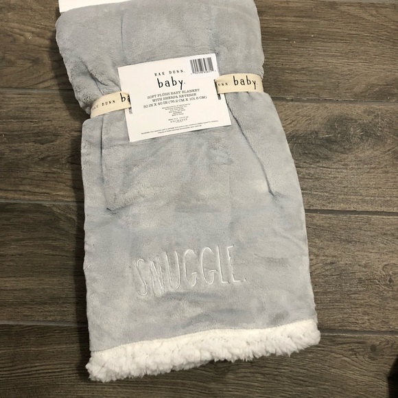 Rae Dunn Bedding Rae Dunn Plush And Sherpa Baby Blanket Snuggle